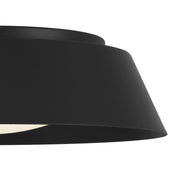 Alteck Lighting AFM0067-5CCT-W Pez 1-lt 15" LED Outdoor Flush Mount, 5CCT Selectable - Sand Black