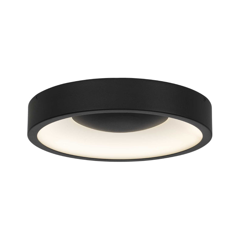 Alteck Lighting AFM0068-5CCT-W Stellar 1-lt 11" LED Outdoor Flush Mount, 5CCT Selectable - Sand Black