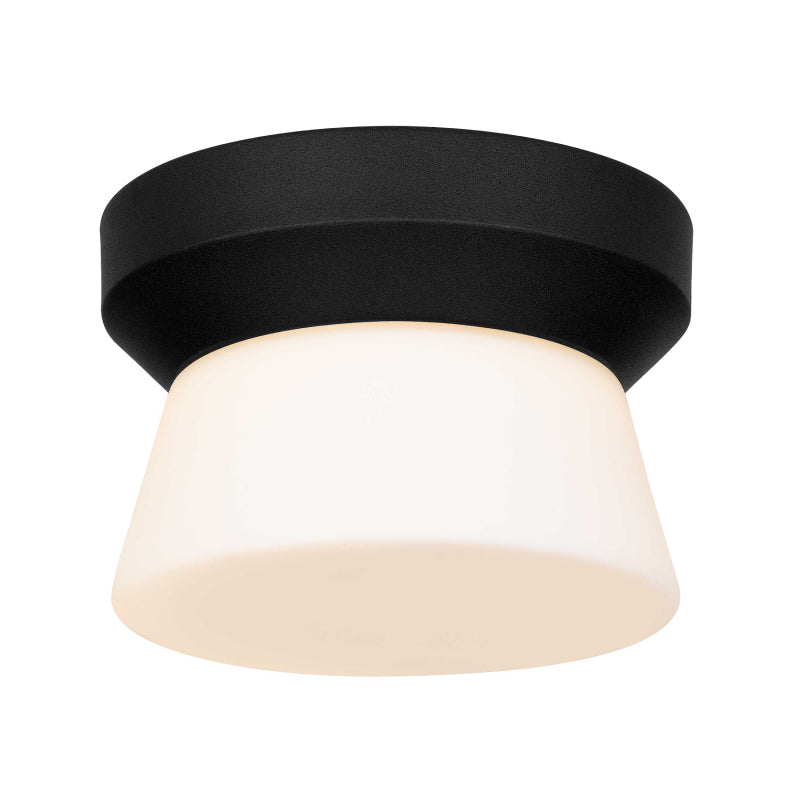 Alteck Lighting AFM0147-3CCT-W Skirt 1-lt 7" LED Outdoor Flush Mount, 3CCT Selectable