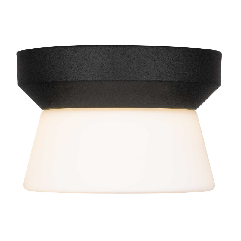Alteck Lighting AFM0147-3CCT-W Skirt 1-lt 7" LED Outdoor Flush Mount, 3CCT Selectable
