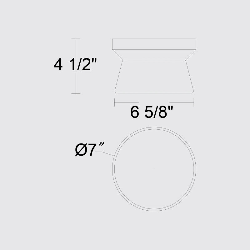Alteck Lighting AFM0147-3CCT-W Skirt 1-lt 7" LED Outdoor Flush Mount, 3CCT Selectable
