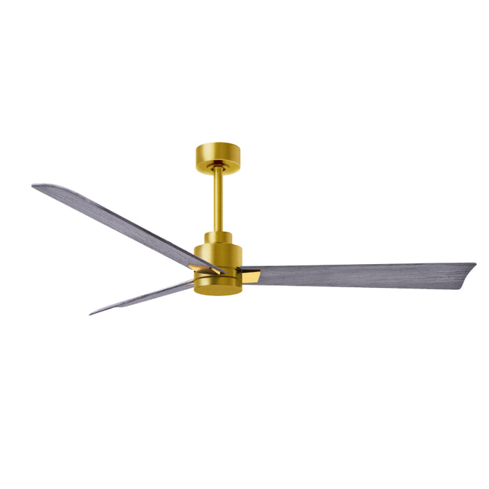 Matthews Fan Atlas Alessandra 56" Indoor/Outdoor Ceiling Fan - Brushed Brass/Barn Wood