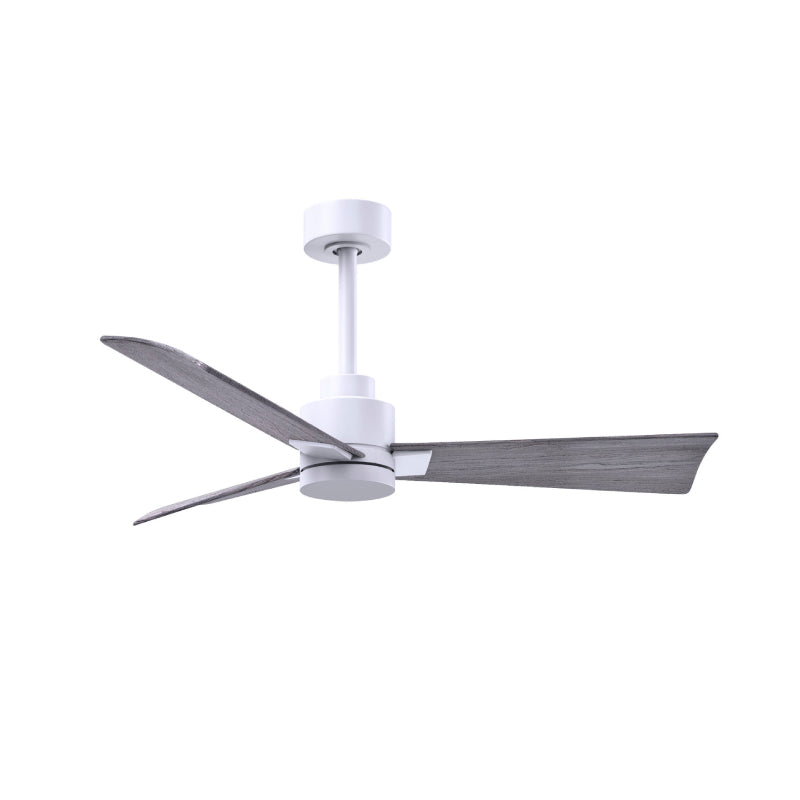 Matthews Fan Atlas Alessandra 42" Ceiling Fan - Matte White/Barn Wood