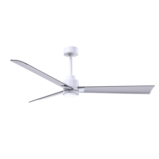 Matthews Fan Atlas Alessandra-LK 56" Ceiling Fan with LED Light - Matte White/Brushed Nickel