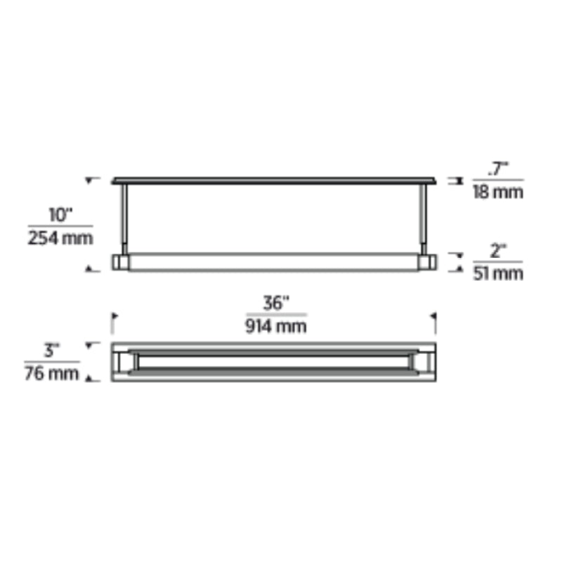 Visual Comfort AKPC686 Capa 1-lt 36" LED Picture Light, Warm Dim