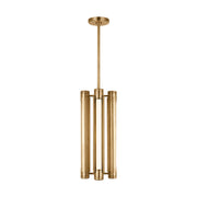 Visual Comfort AKPD690 Capa 4-lt 10" LED Pendant - Hand Rubbed Antique Brass