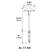 Focus Industries AL17LEDP 8" LED China Hat Area Light