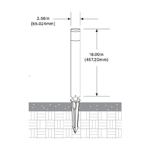 Focus Industries AL08MD 1-lt 18" Tall LED Area Light Bollard, 120V