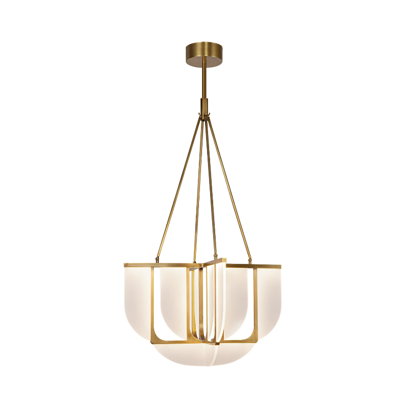 Alora CH336830-UNV Anders 9-lt 30" LED Chandelier - Vintage Brass