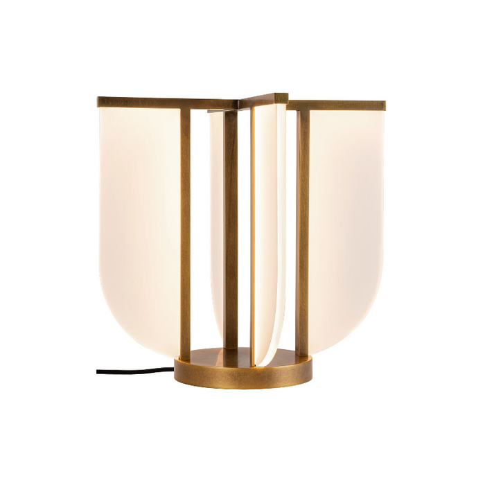 Alora TL336815 Anders 4-lt 17" LED Table Lamp - Vintage Brass