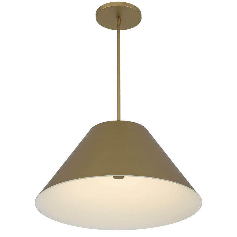 Alteck Lighting AP0078-5CCT-W Jaz 1-lt 22" LED Outdoor Pendant, 5CCT Selectable - Painted Brass