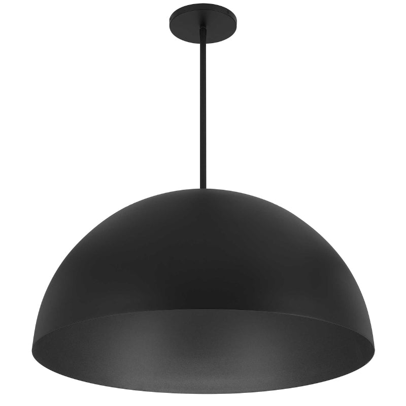 Alteck Lighting AP0084-5CCT-W Half Round 1-lt 32" LED Outdoor Pendant, 5CCT Selectable
