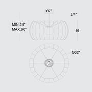 Alteck Lighting AP0152-5CCT-W Aruba 1-lt 32" LED Outdoor Pendant, 5CCT Selectable