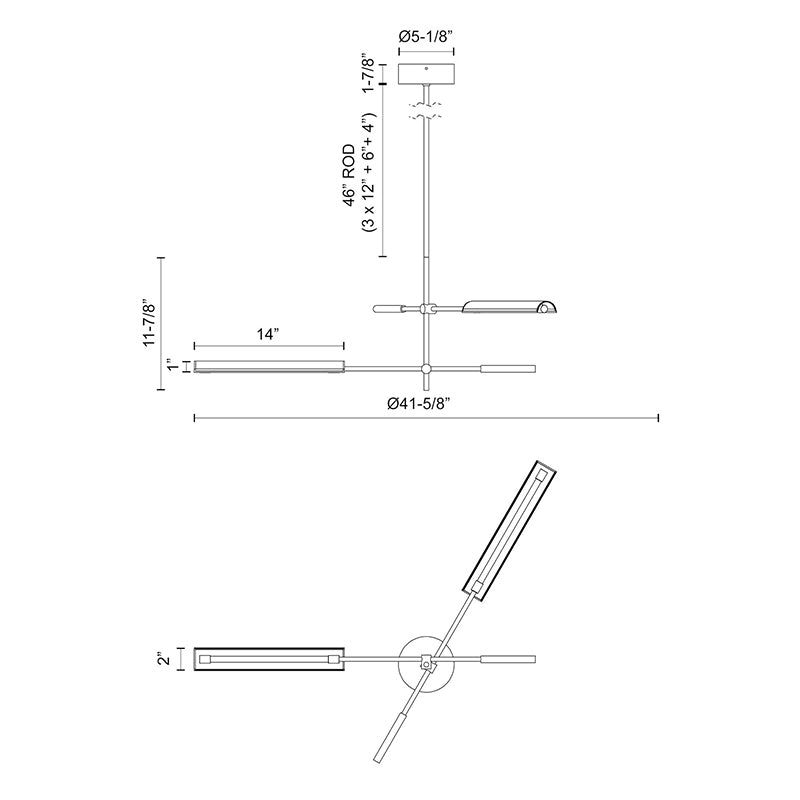 Alora MP316402 Astrid 42" LED Pendant
