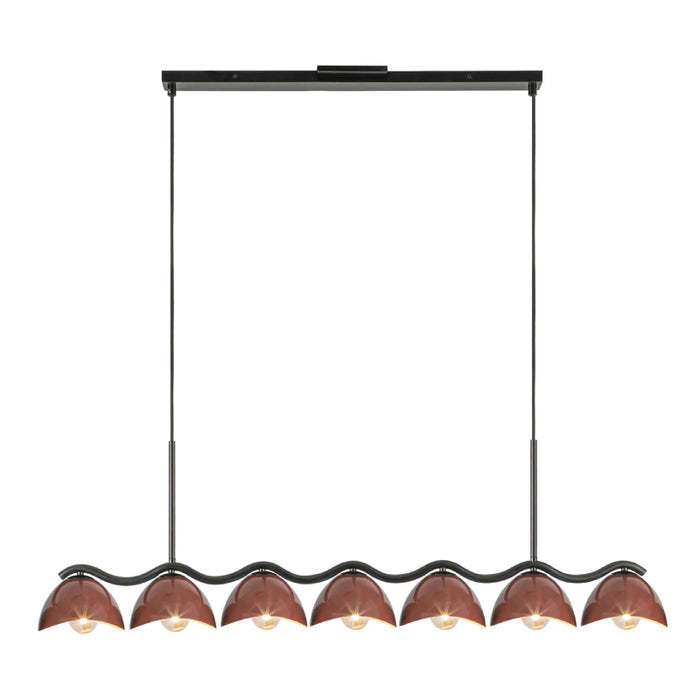 Kuzco LP57642 Atlas 7-lt 42" Linear Pendant - Burgundy