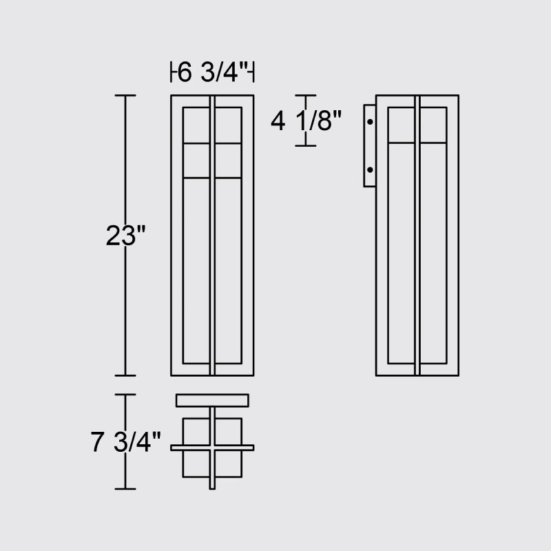 Alteck Lighting AW0004-3CCT-W 4 Bar 1-lt 23" Tall LED Outdoor Wall Sconce, 3CCT Selectable