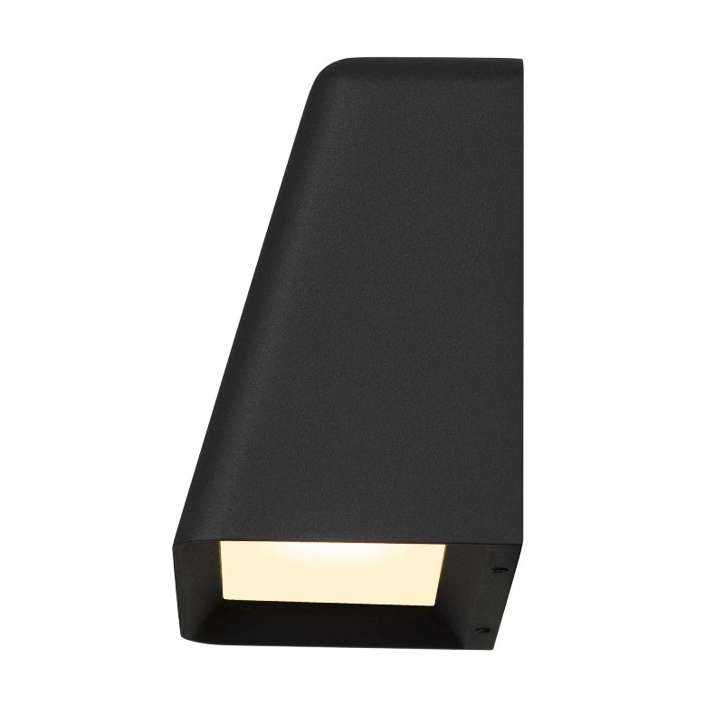 Alteck Lighting AW0031-3CCT-W Bull 1-lt 6" LED Outdoor Wall Sconce, 3CCT Selectable - Sand Black