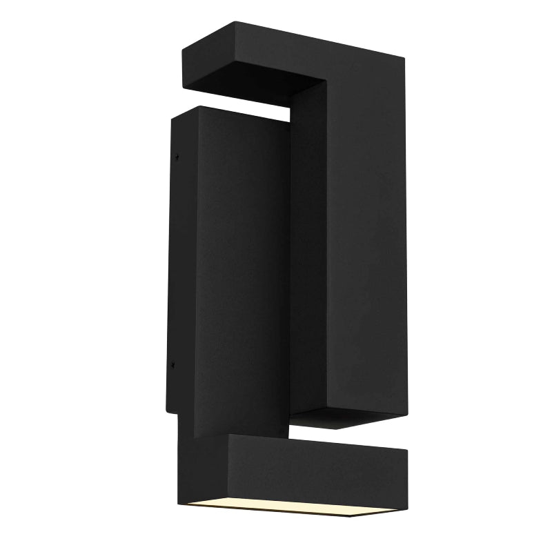 Alteck Lighting AW0036-3CCT-W Dance 1-lt 11" Tall LED Outdoor Wall Sconce, 3CCT Selectable