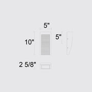 Alteck Lighting AW0038-3CCT-W Taper 1-lt 10" Tall LED Outdoor Wall Sconce, 3CCT Selectable