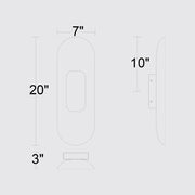 Alteck Lighting AW0042-3CCT-W Marilyn 1-lt 20" Tall LED Outdoor Wall Sconce, 3CCT Selectable