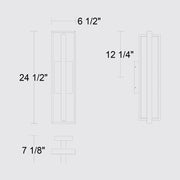 Alteck Lighting AW0054-30-W In & Out 1-lt 25" Tall LED Outdoor Wall Sconce