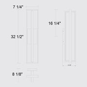 Alteck Lighting AW0055-30-W In & Out 1-lt 33" Tall LED Outdoor Wall Sconce