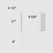 Alteck Lighting AW0097-3CCT-W Solice 1-lt 21" Tall LED Outdoor Wall Sconce, 3CCT Selectable
