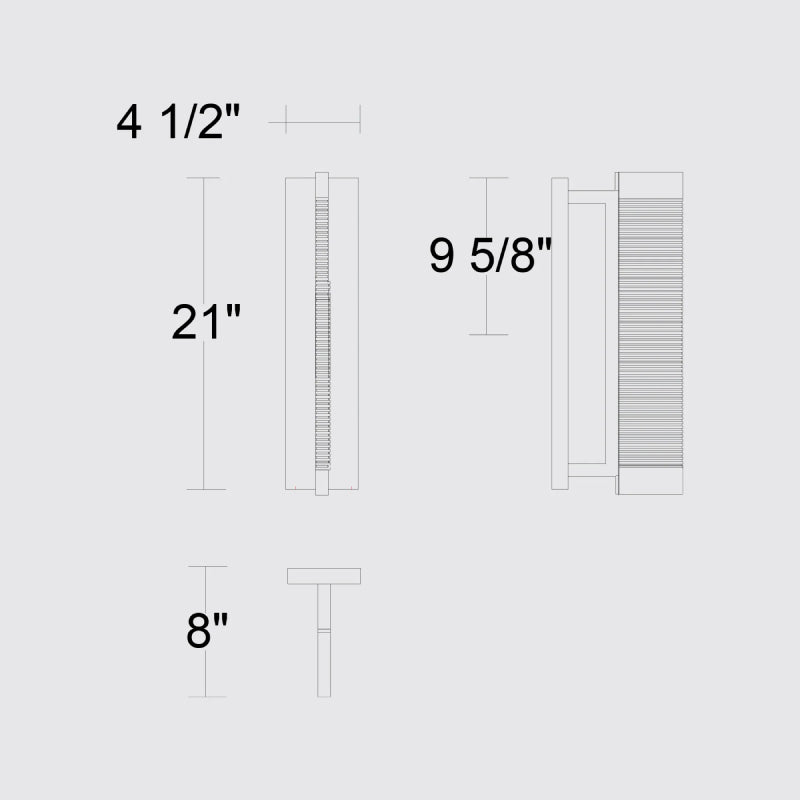 Alteck Lighting AW0097-3CCT-W Solice 1-lt 21" Tall LED Outdoor Wall Sconce, 3CCT Selectable