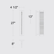 Alteck Lighting AW0098-3CCT-W Solice 1-lt 27" Tall LED Outdoor Wall Sconce, 3CCT Selectable