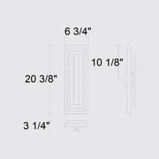 Alteck Lighting AW0099-3CCT-W Panels 1-lt 20" Tall LED Outdoor Wall Sconce, 3CCT Selectable
