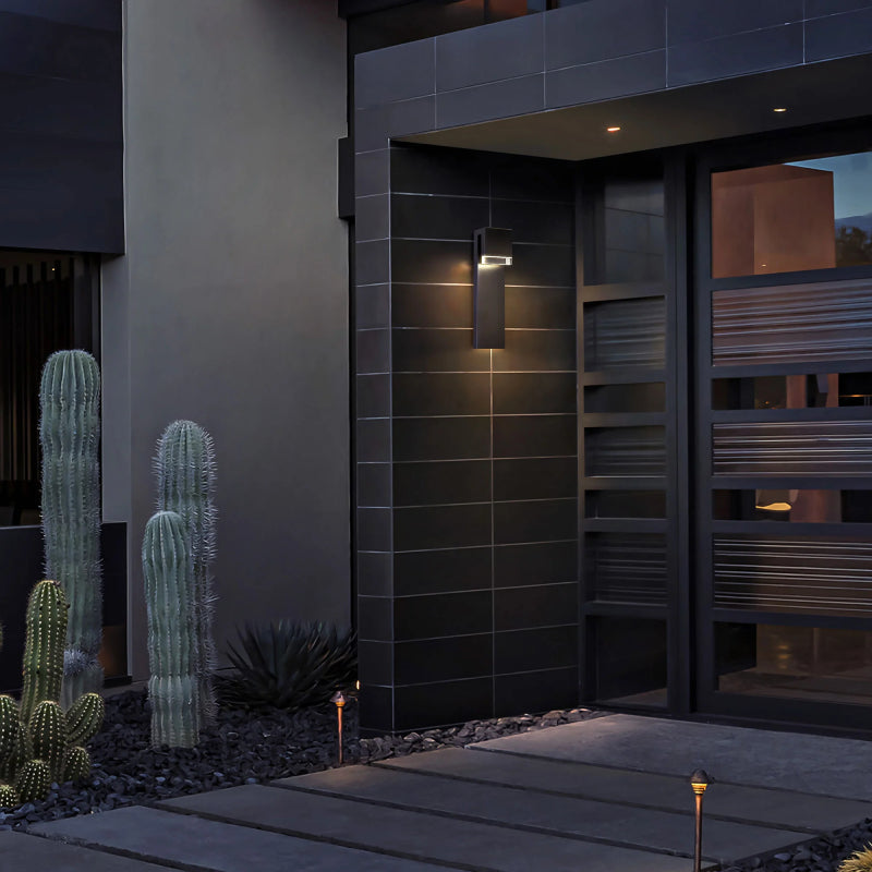 Alteck Lighting AW0118-3CCT-W Lagos 1-lt 24" Tall LED Outdoor Wall Sconce, 3CCT Selectable
