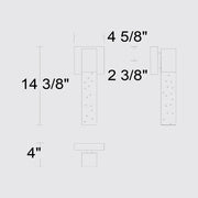 Alteck Lighting AAW0130-3CCT-W Folio 1-lt 14" Tall LED Outdoor Wall Sconce, 3CCT Selectable