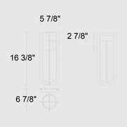 Alteck Lighting AW0139-3CCT-W Furo 1-lt 16" Tall LED Outdoor Wall Sconce, 3CCT Selectable