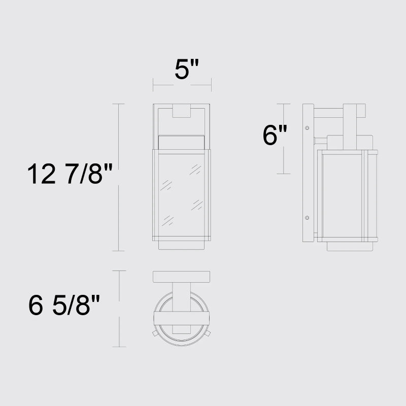Alteck Lighting AW0140-3CCT-W Winston 1-lt 13" Tall LED Outdoor Wall Sconce, 3CCT Selectable
