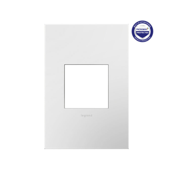 Adorne AWP1G2WHW10 1-Gang Screwless Wall Plate with Microban