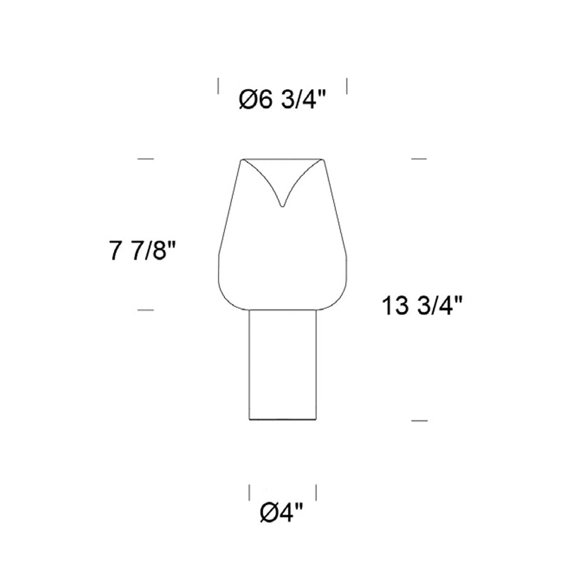 Leucos Aella T 14" Tall LED Thin Table Lamp