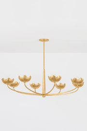 Troy F2048 Arcata 8-lt 55" Chandelier - Vintage Gold Leaf