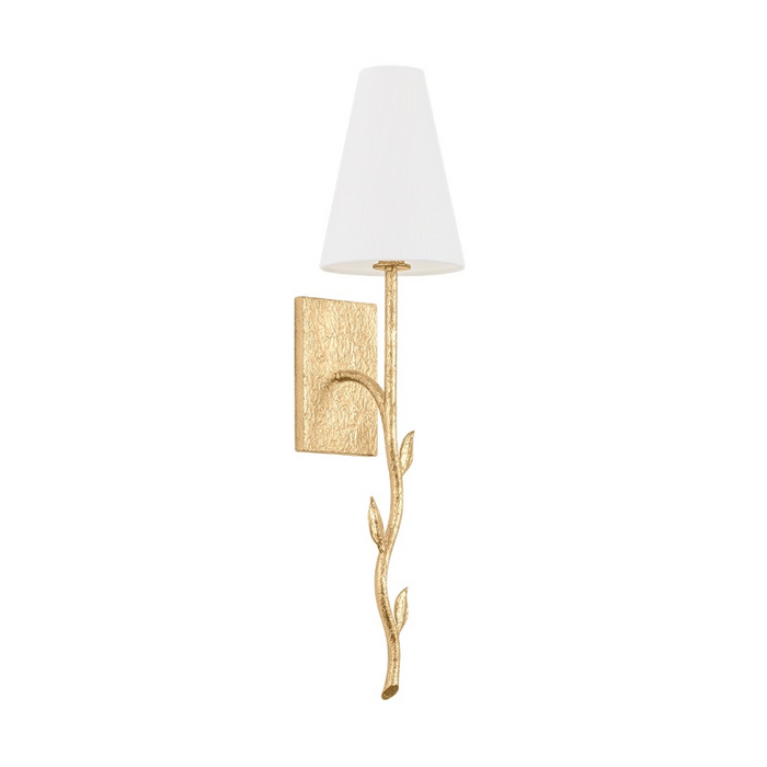 Troy B1925 Elwyn 1-lt 25" Tall Wall Sconce - Vintage Gold Leaf
