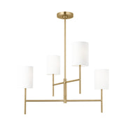 Visual Comfort BC1024 Key 4-lt 32" Medium Chandelier - Burnished Brass