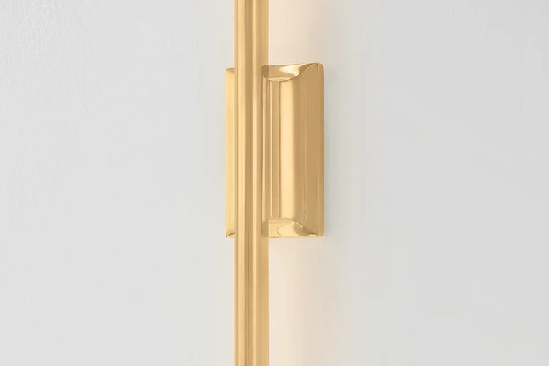 Hudson Valley 1027 Bernard 1-lt 27" Tall LED Wall Sconce - Aged Brass