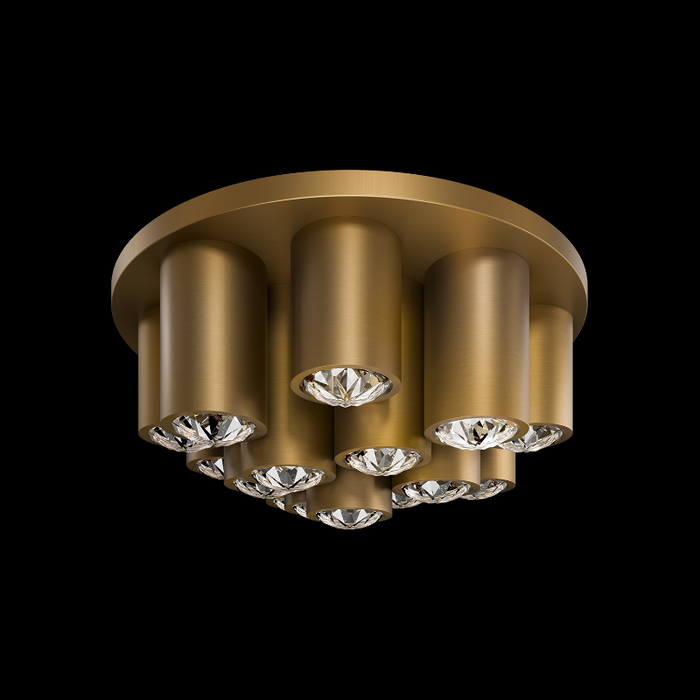 Schonbek Beyond BFM41519 Tamara 16-lt 19" LED Flush Mount, CCT Selectable - Aged Brass