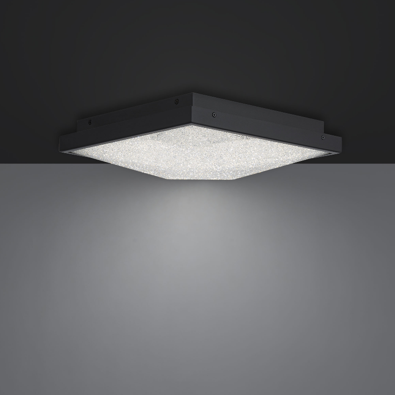 Schonbek Beyond BFM46512 Wisteria 1-lt 12" LED Flush Mount, CCT Selectable - Black