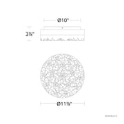 Schonbek Beyond BFM96412 Bramble 12" LED Flush Mount