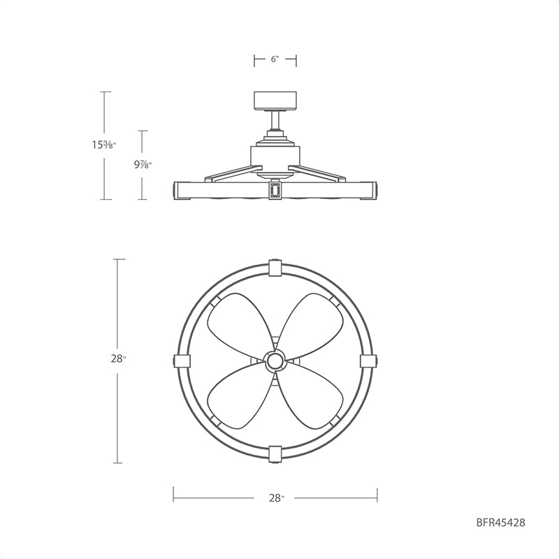 Schonbek Beyond BFR45428 Atomic Smart Fan 28" Ceiling Fan with LED Kit