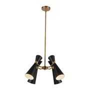 Alora Mood CH574424 Blake 4-lt 24" Chandelier - Matte Black/Aged Gold