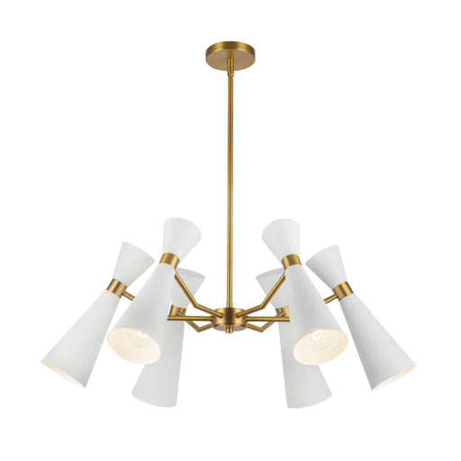Alora Mood CH574632 Blake 6-lt 32" Chandelier - White/Aged Gold