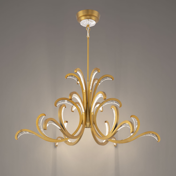 Schonbek Beyond BPD17539 Lombardy 6-lt 39" LED Pendant, CCT Selectable - Aged Brass
