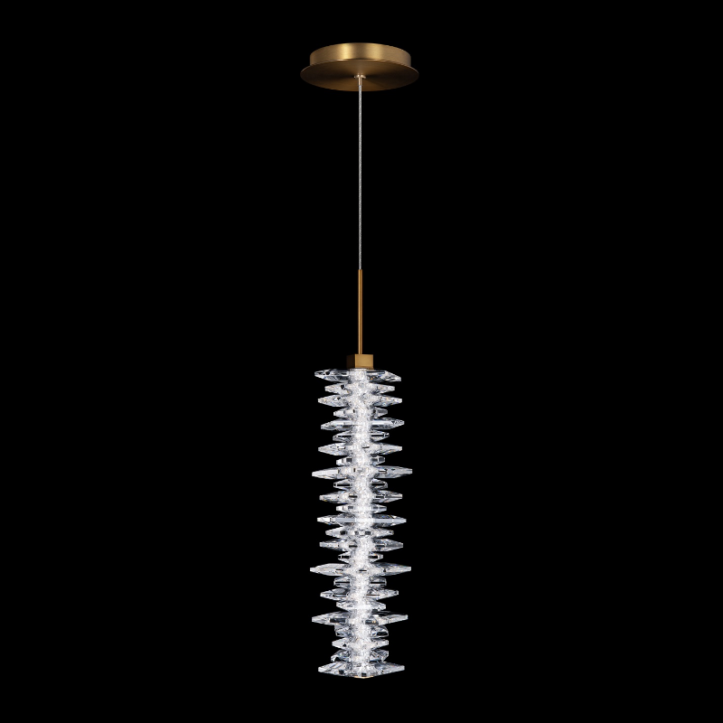 Schonbek Beyond BPD21516 Bergy 1-lt 6" LED Pendant, CCT Selectable - Aged Brass