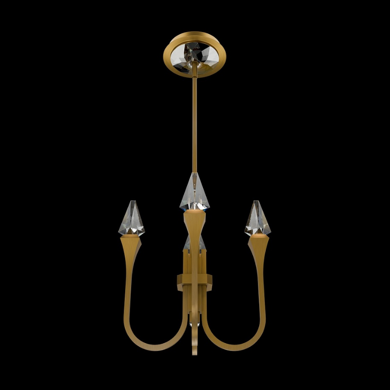 Schonbek Beyond BPD25512 Plumeria 4-lt 12" LED Pendant, CCT Selectable - Aged Brass