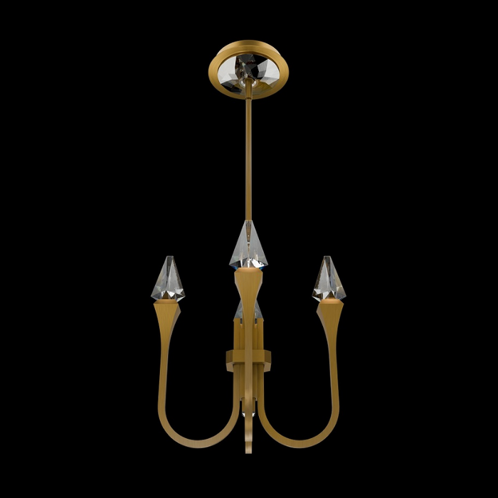 Schonbek Beyond BPD25512 Plumeria 4-lt 12" LED Pendant, CCT Selectable - Aged Brass